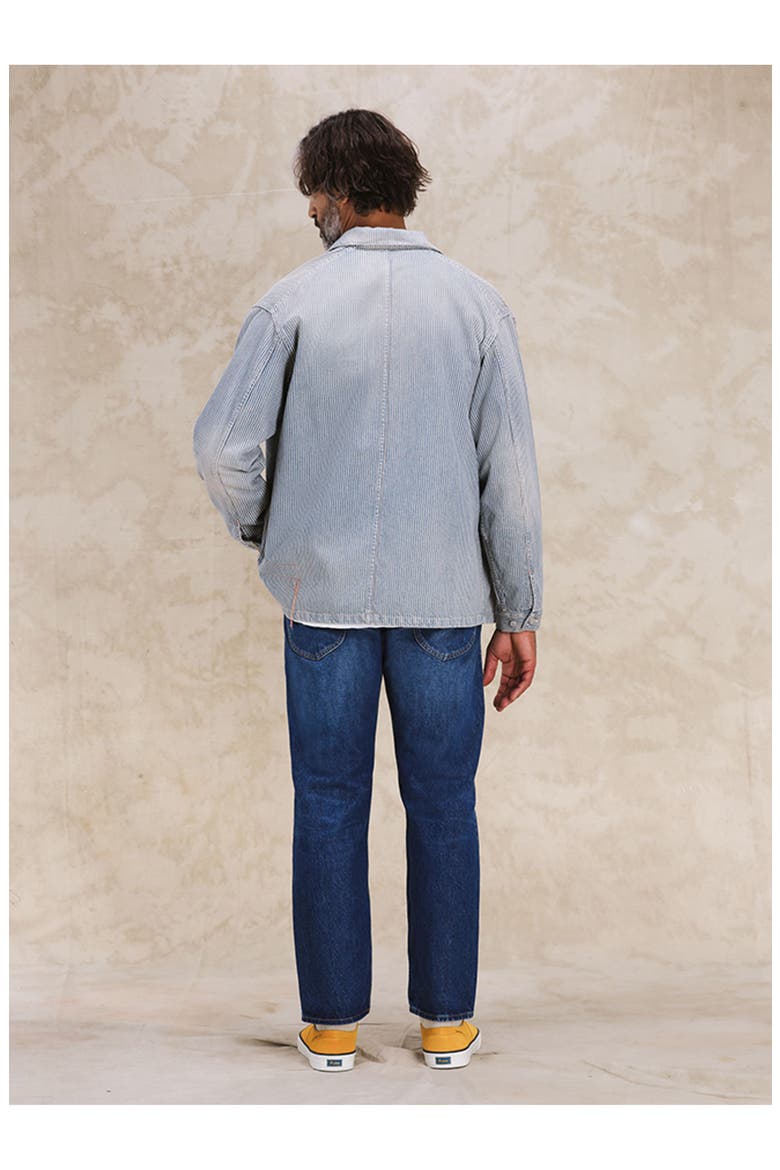 Underminer Pinstripe Denim Jacket, Alternate, color, PALE BLUE