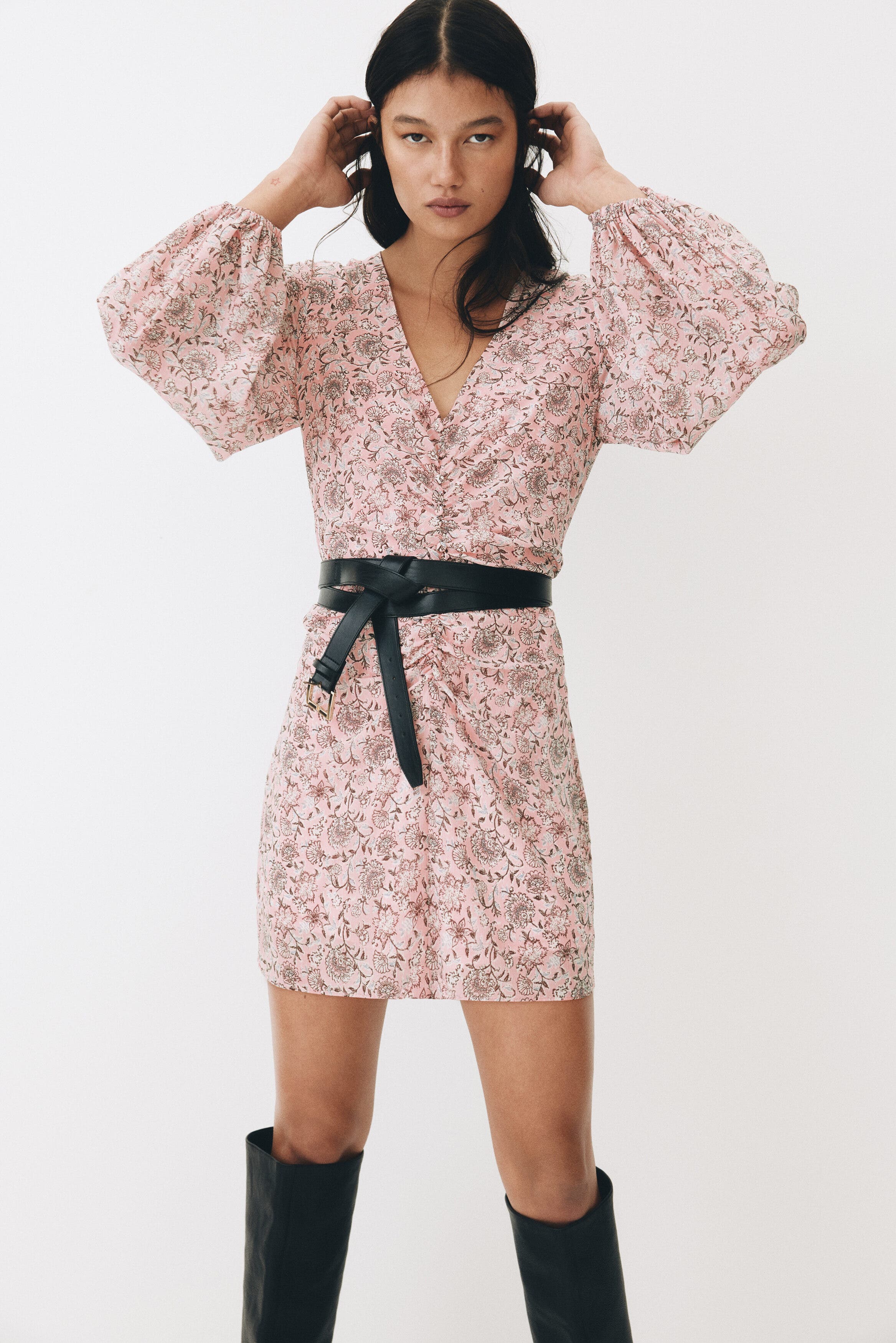 Button-detail Crinkled Dress - image 2