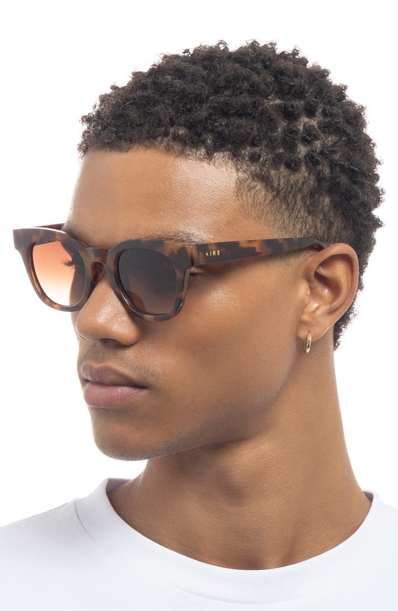 AIRE 50mm Dorado D-Frame Sunglasses, Alternate, color, Tort / Brown Grad
