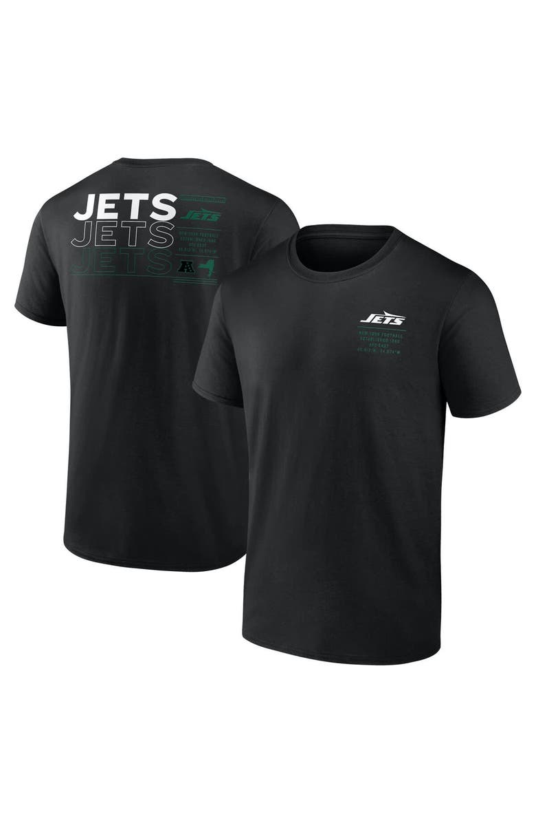 FANATICS Men's Fanatics Black New York Jets Repeat Stats T-Shirt, Main, color,
