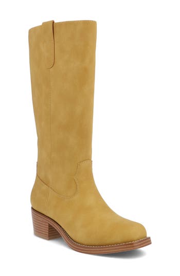 Mia Duston Riding Boot In Yellow