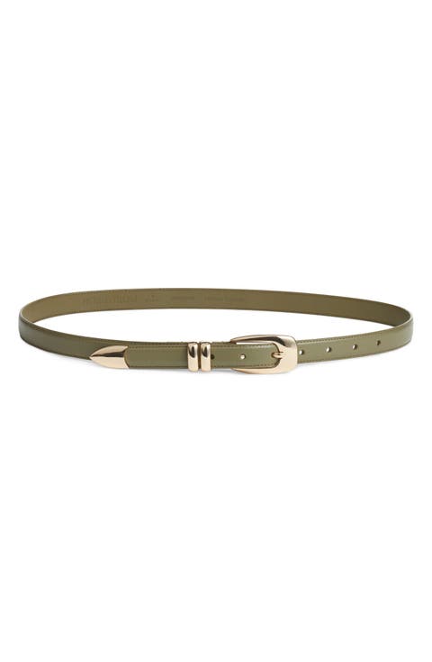 Mina Skinny Leather Belt