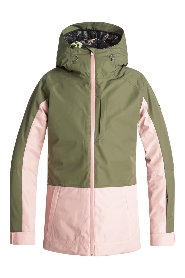 Torah Bright Snowflake Snow Jacket, Main, color, FOUR LEAF CLOVER