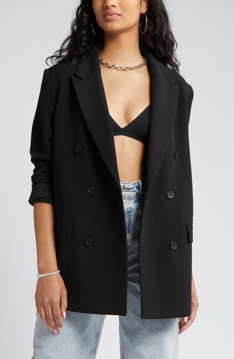 Open Edit Oversize Double Breasted Blazer, Alternate, color,