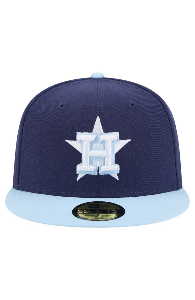 New Era Men's New Era Navy/Light Blue Houston Astros Color Pack 2-Tone 59FIFTY Fitted Hat, Alternate, color, 