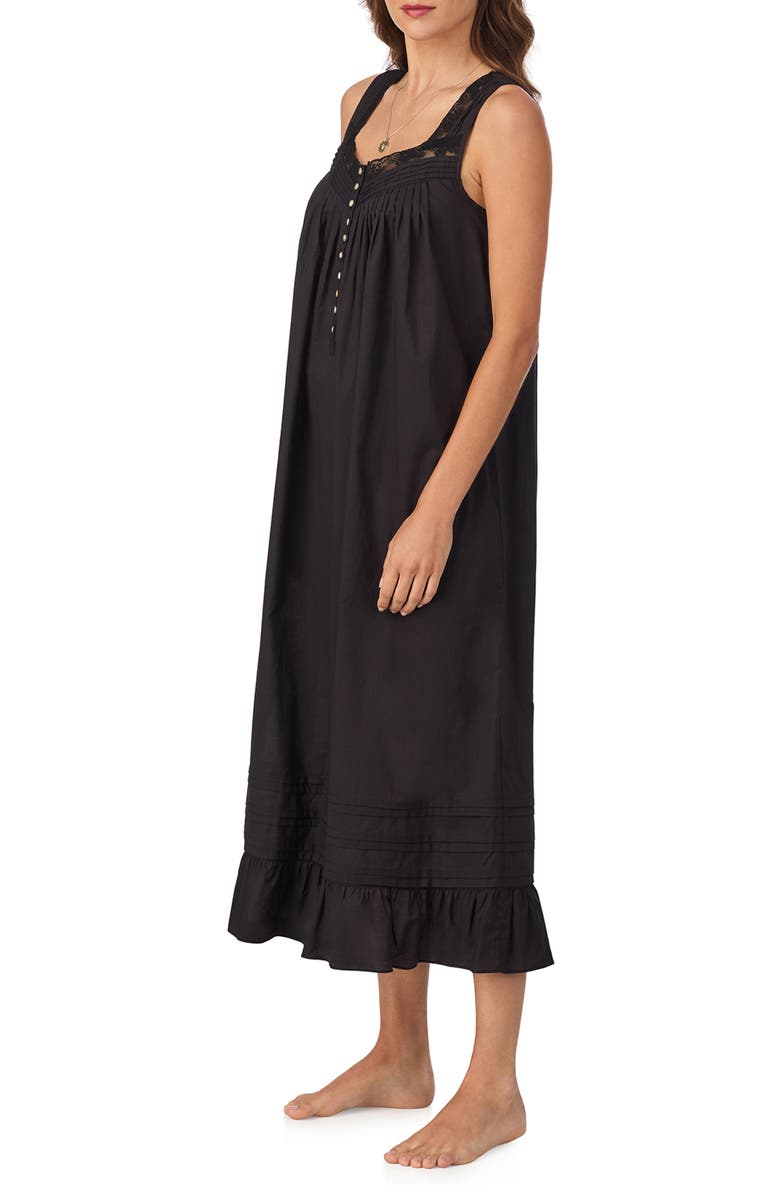 Eileen West Sleeveless Ballet Nightgown, Alternate, color, Black