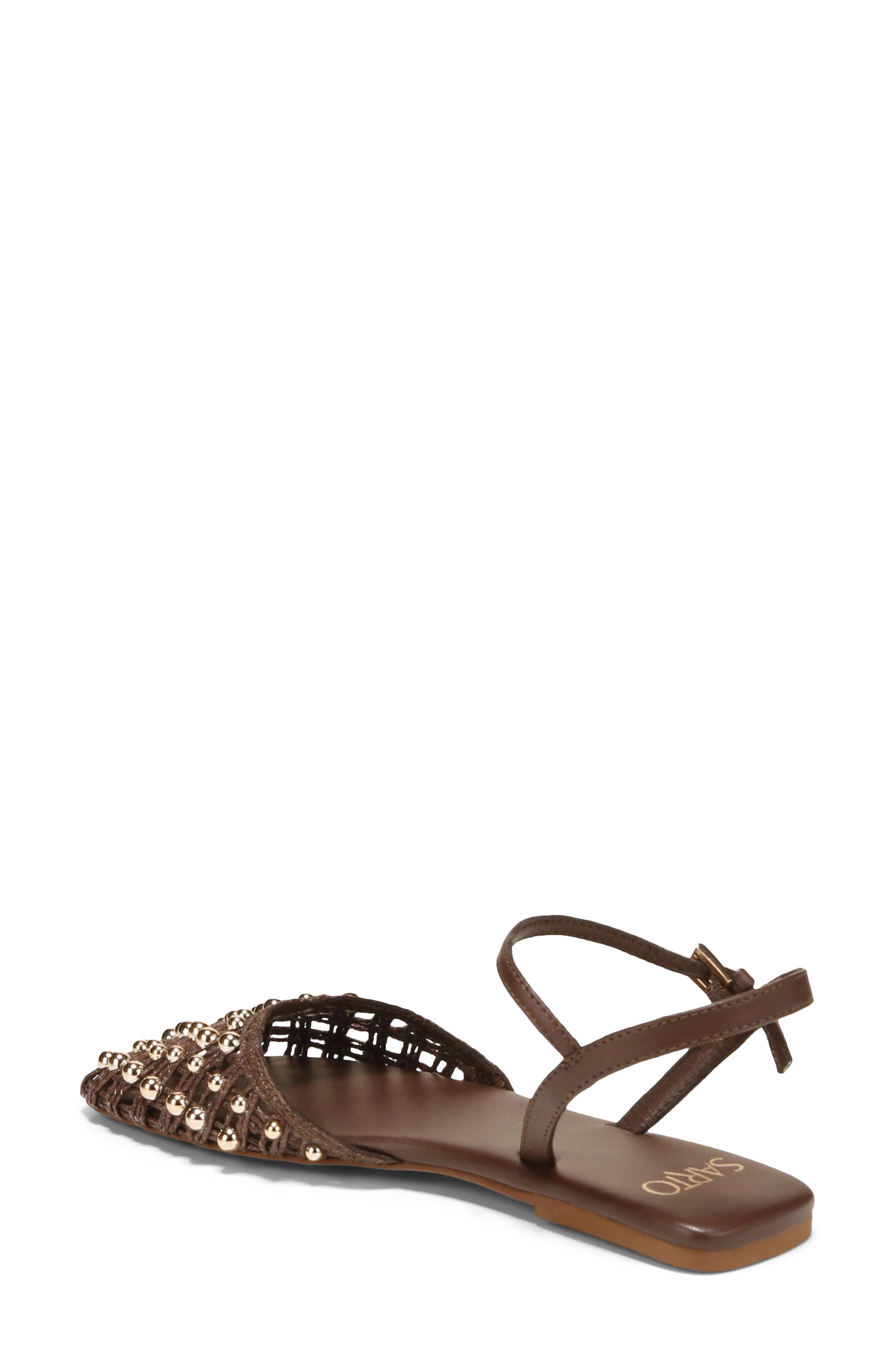 SARTO by Franco Sarto Inali Ankle Strap Flat, Alternate, color, Coffee Bean