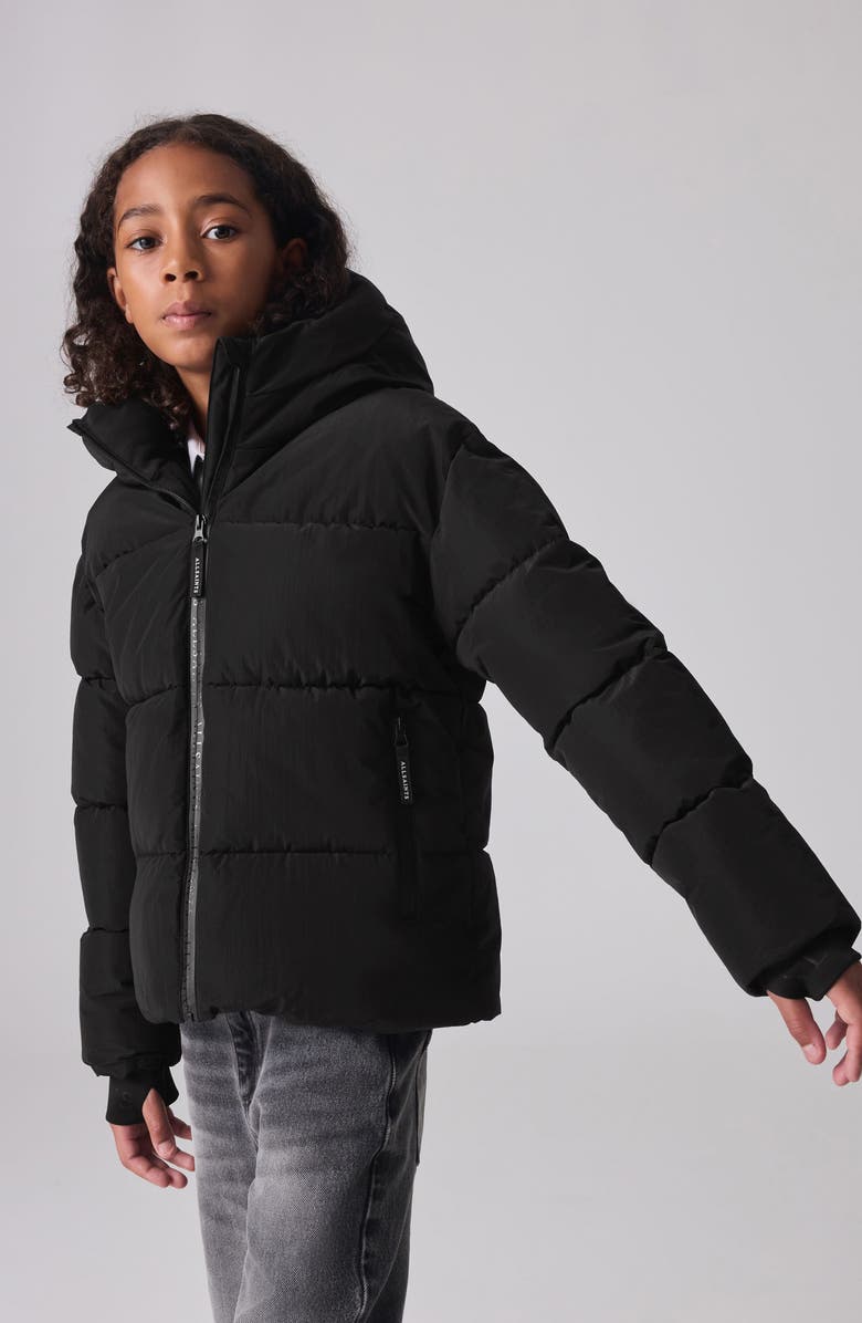 smALLSAINTS by ALLSAINTS Kids' Hooded Puffer Jacket, Alternate, color,