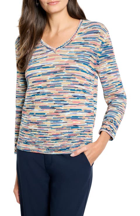 Mix Fringe Space Dye Sweater