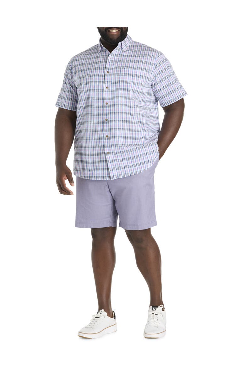 Oak Hill by DXL Big & Tall Seersucker Large Plaid Sport Shirt, Alternate, color, Multi