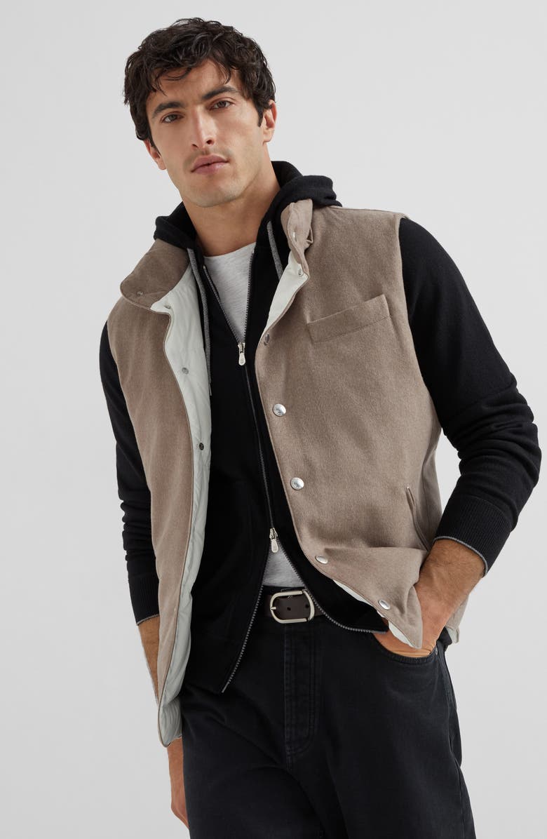 Brunello Cucinelli Sweatshirt-style cardigan, Alternate, color, Black