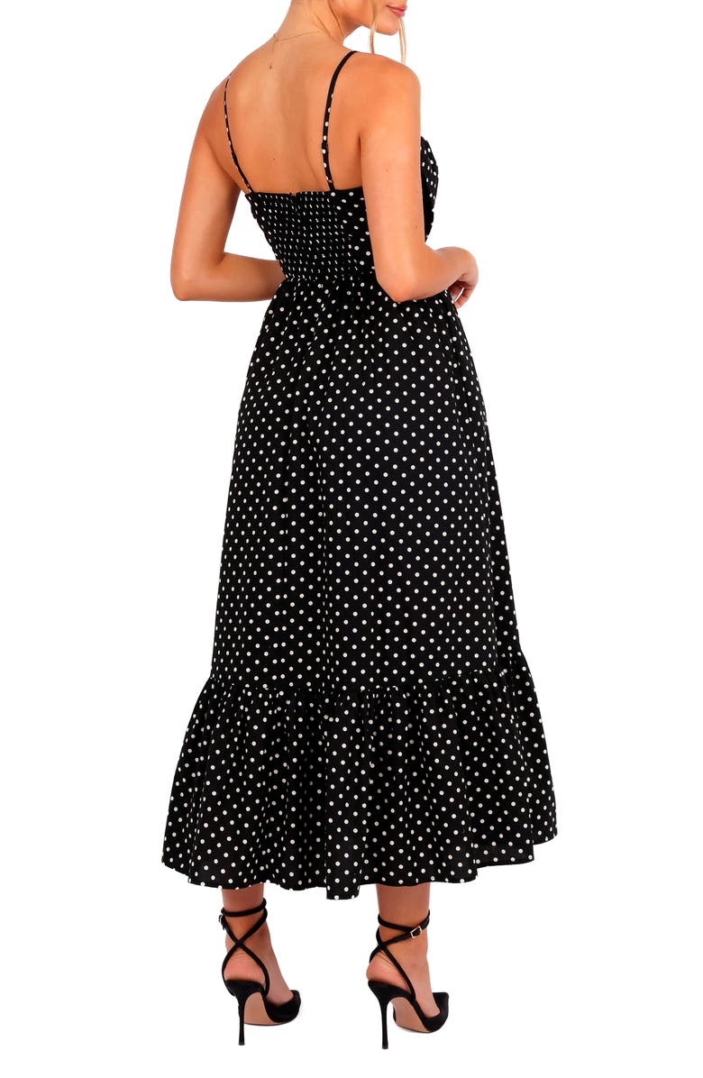 Petal & Pup Hailee Polka Dot Maxi Dress, Alternate, color, Black Polka Dot
