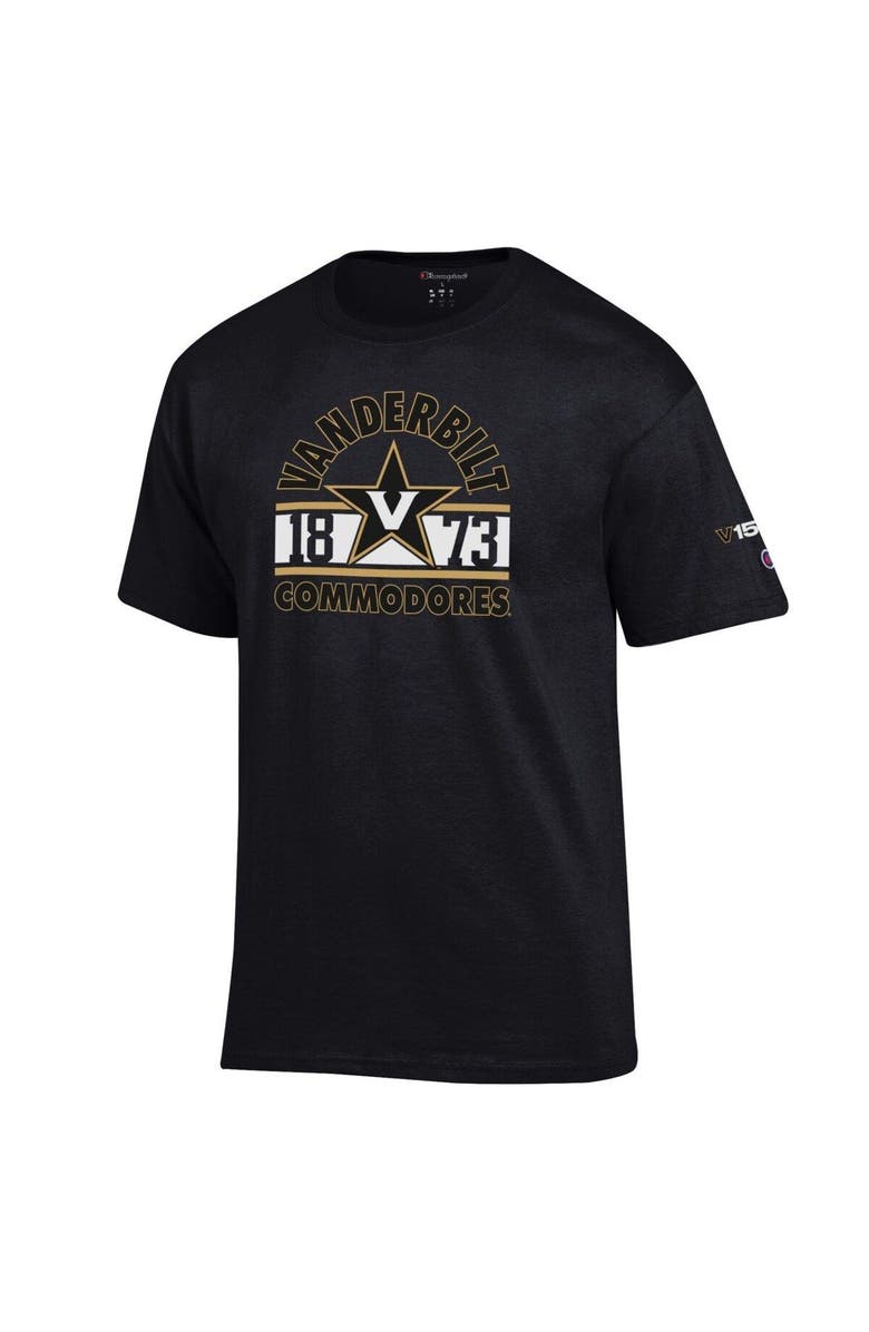 Champion Men's Champion Black Vanderbilt Commodores 150th Anniversary 1873 Jersey T-Shirt, Alternate, color, 