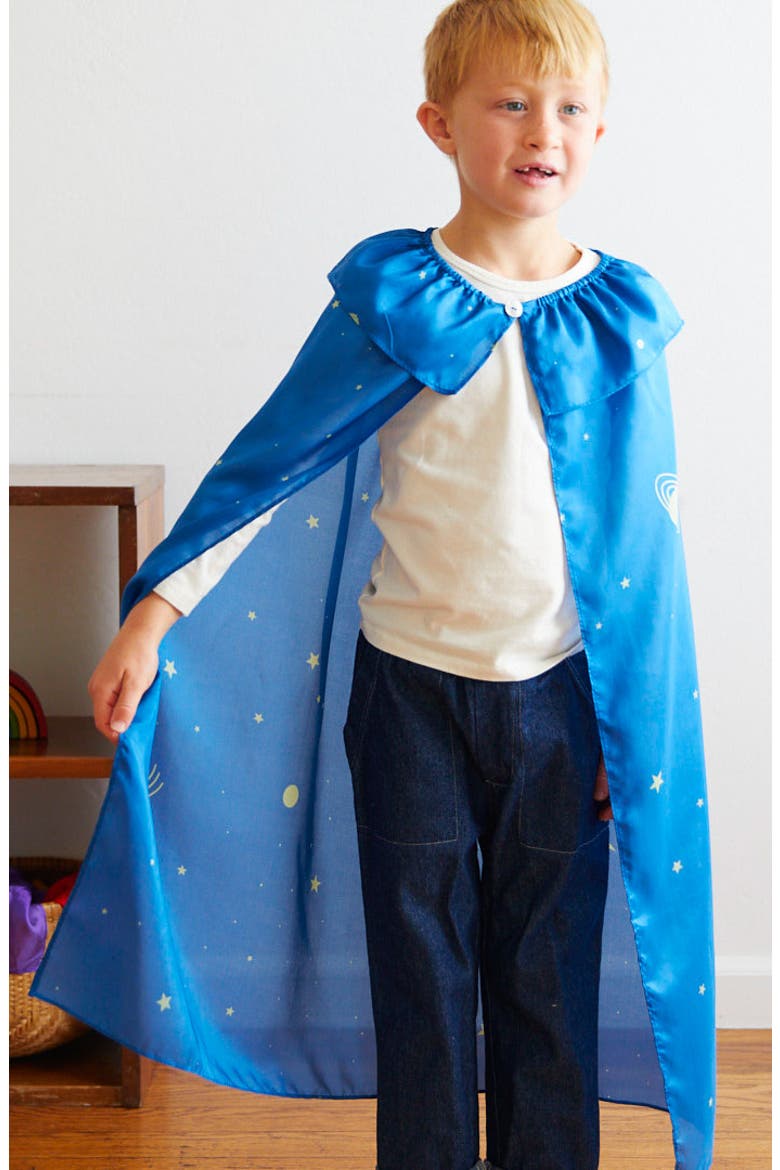 Kids' Star Silk Cape, Alternate, color, STAR
