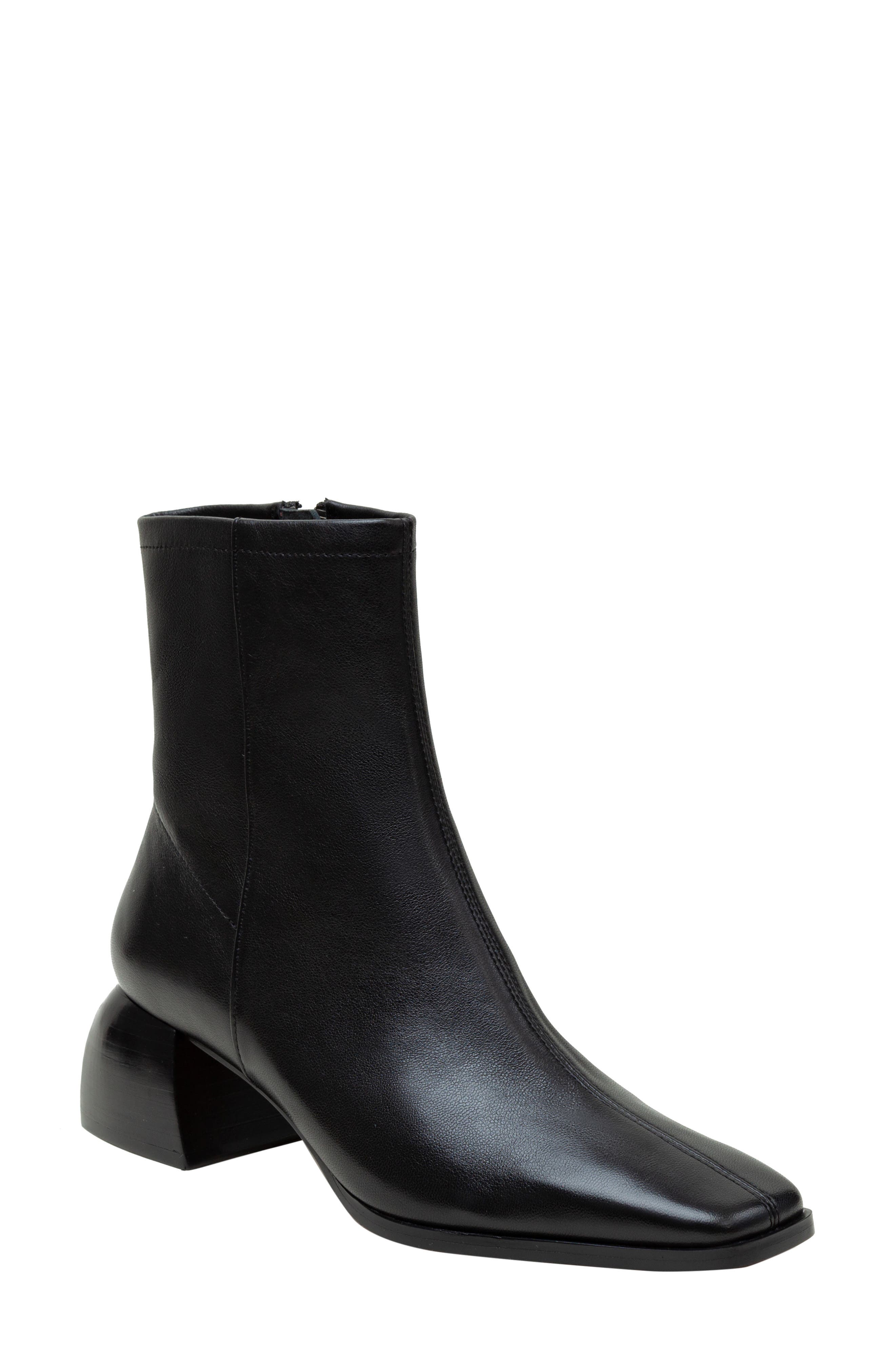 Linea Paolo Saylor Square Toe Boot, Main, color, Black