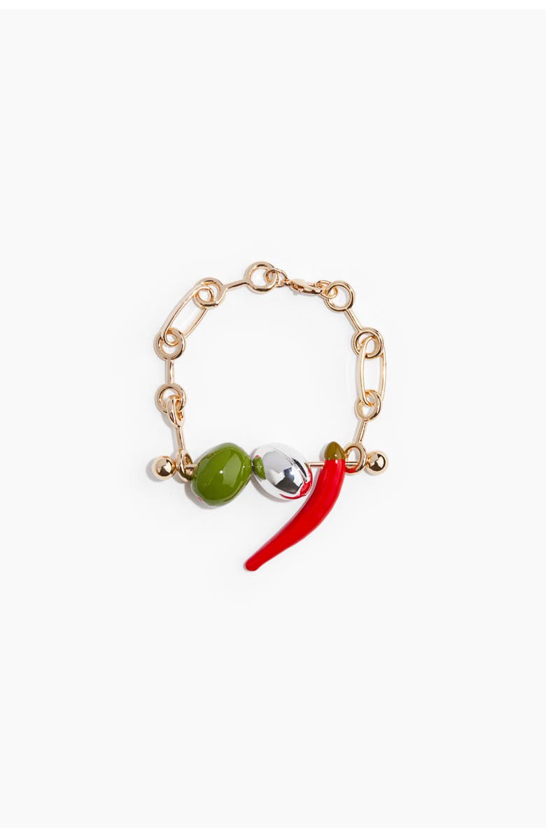 H&M Barbell-pendant Bracelet, Main, color, Gold-Colored