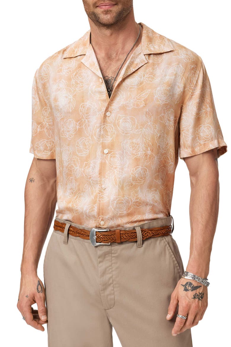 Dan Print Modal Camp Shirt, Main, color, FADED TWINE