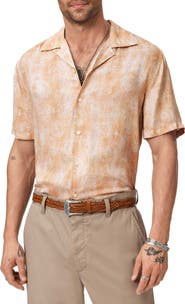 John Varvatos Dan Print Modal Camp Shirt