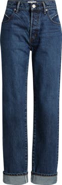 MOUSSY VINTAGE Lara Western High Waist Straight Leg Jeans