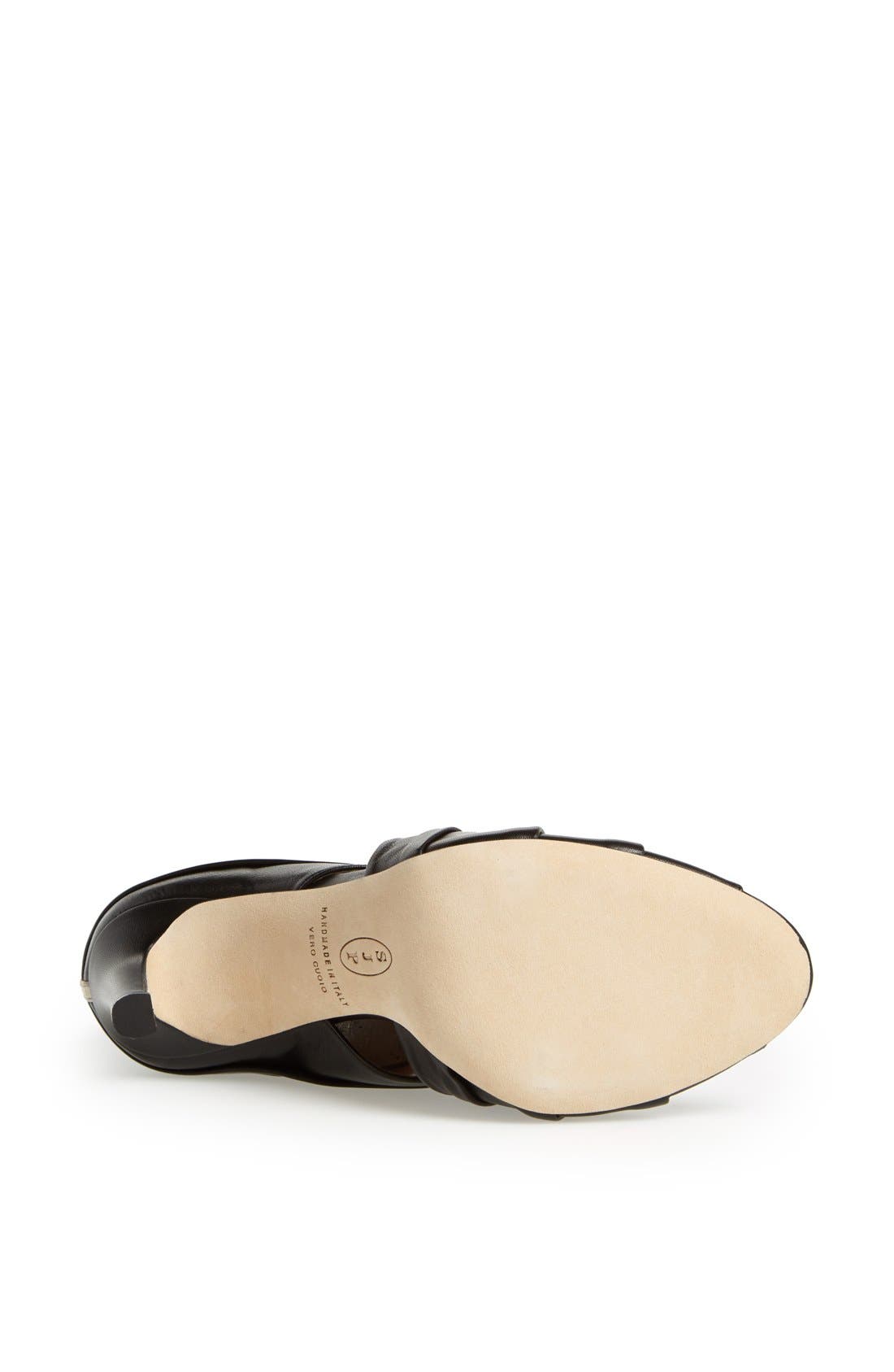 SJP 'Alyssa' Peep-Toe Bootie, Alternate, color, BLACK