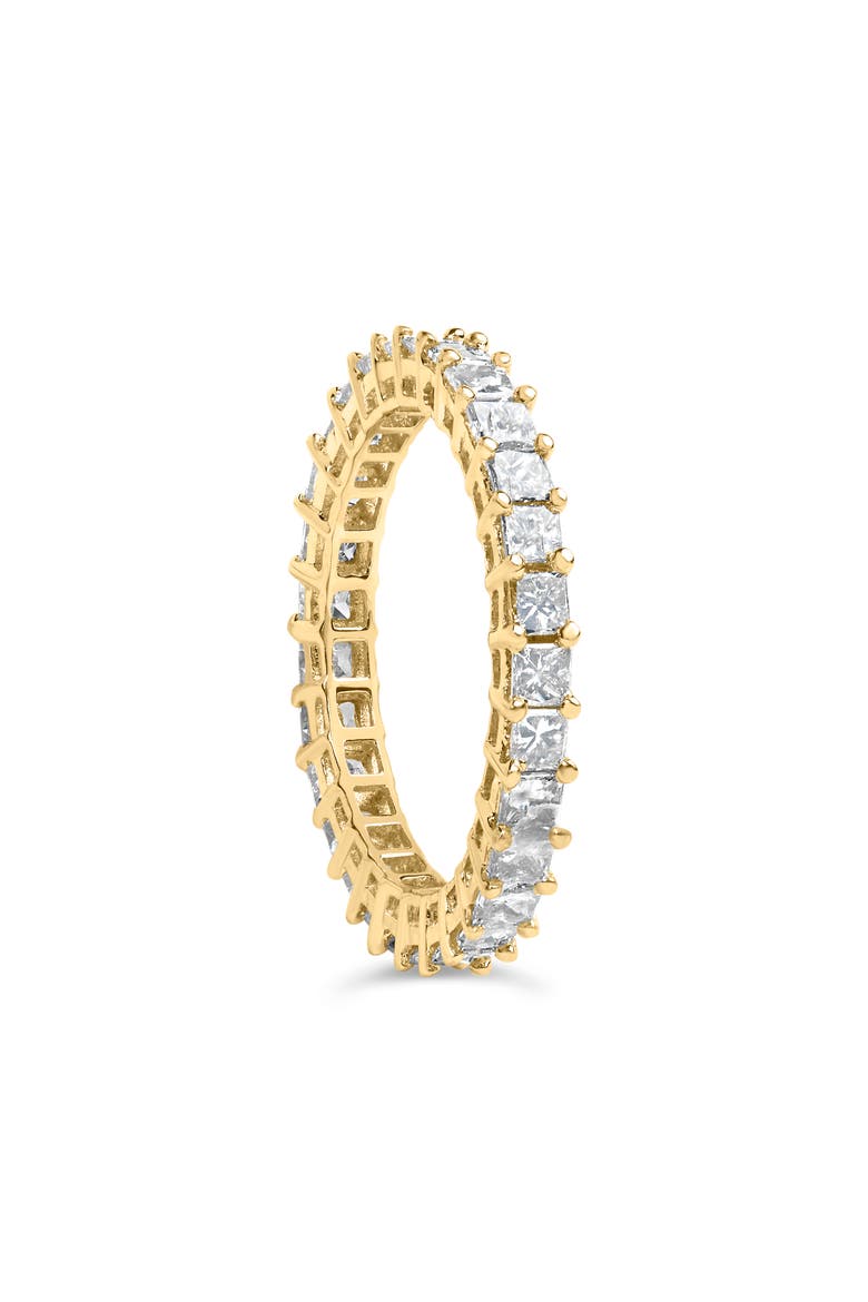 14K Yellow Gold 2.00 Ct Shared Prong Set Princess Cut Diamond Eternity Band Ring, Alternate, color, Yellow