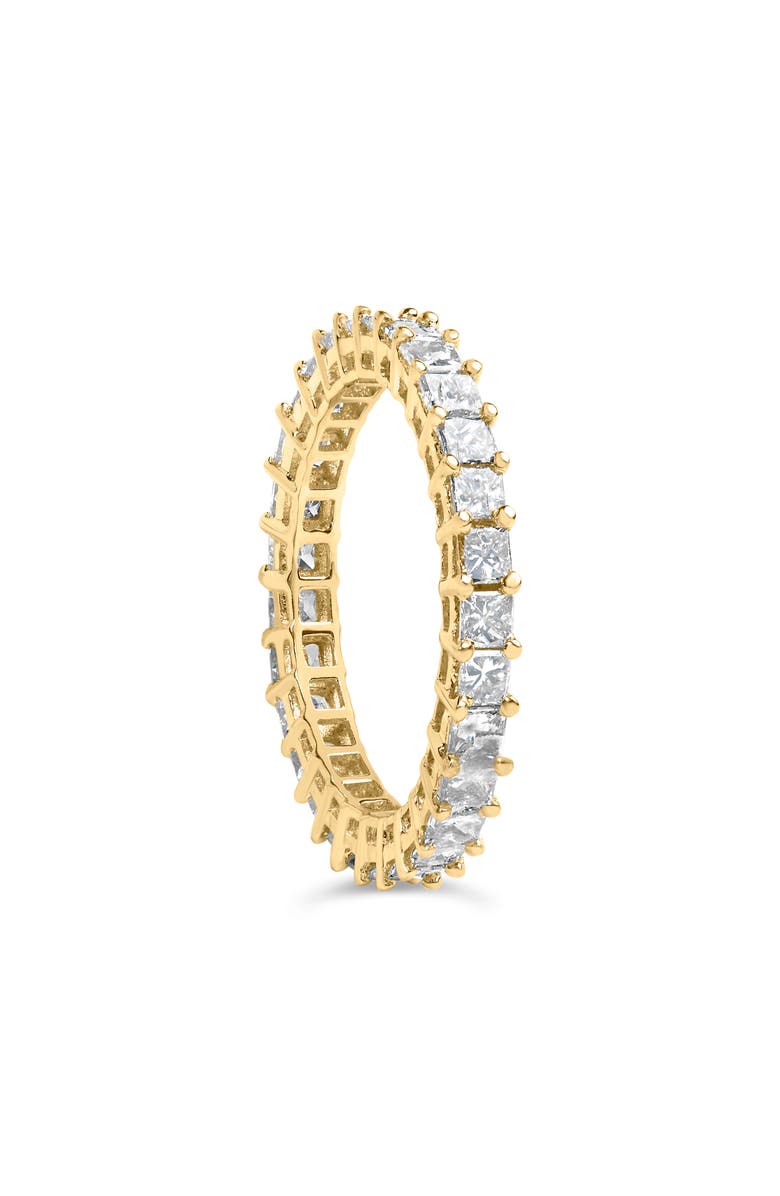 Haus of Brilliance 14K Yellow Gold 2.00 Ct Shared Prong Set Princess Cut Diamond Eternity Band Ring, Alternate, color, Yellow