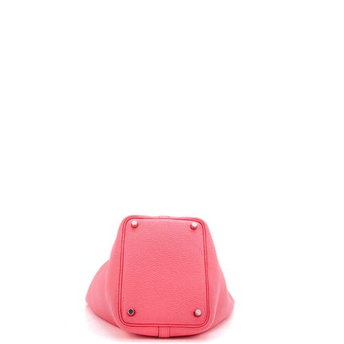 Pre-owned Hermes Hermes Picotin Lock Bag Clemence Pm In Pink