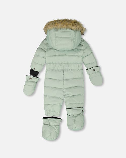 Deux Par Deux One-piece Original Puffy Snowsuit In Green