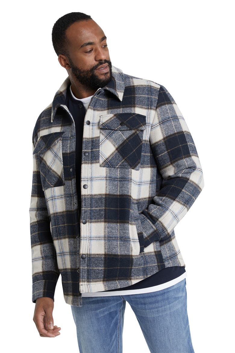 Montana Check Shacket , Alternate, color, NAVY
