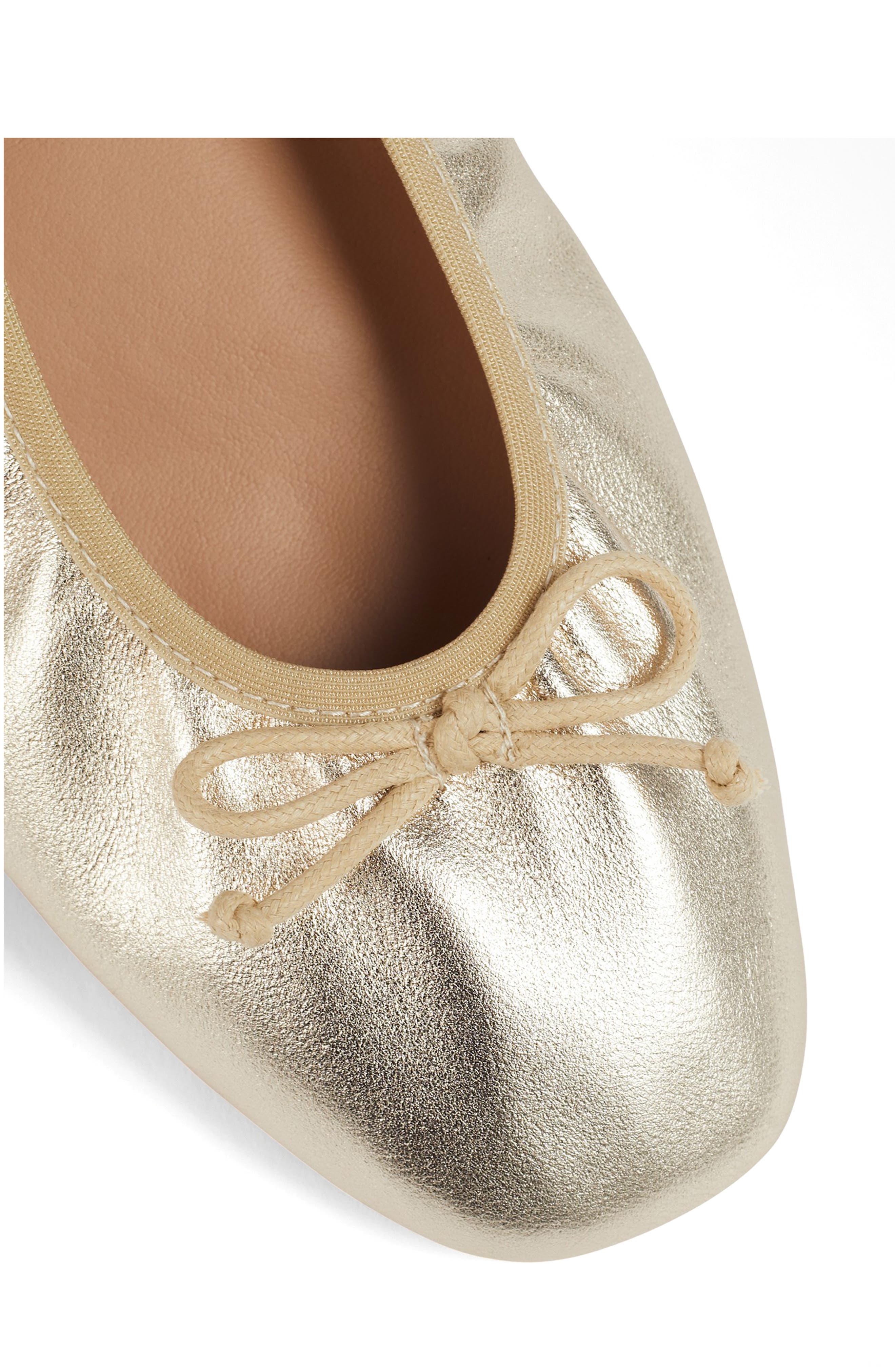 LK Bennett Trilly Ballet Flat, Alternate, color, Gold-Champagne