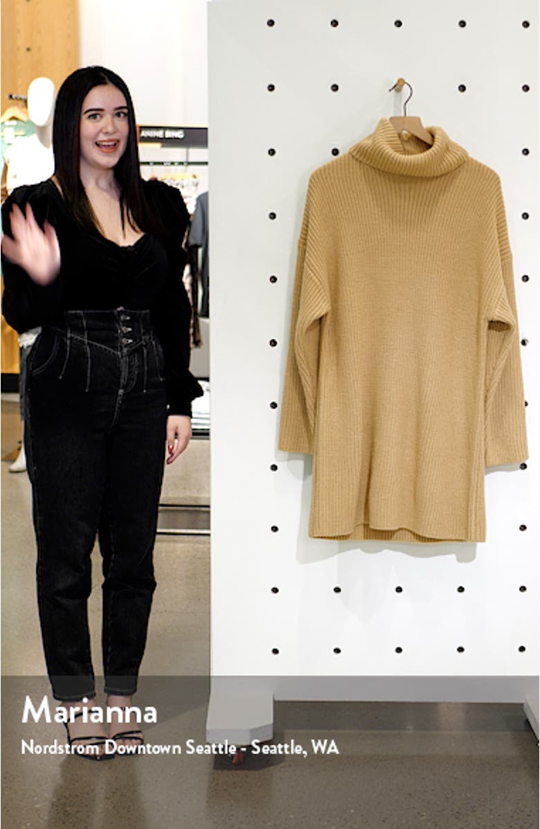 Culver Turtleneck Long Sleeve Sweater Dress, sales video thumbnail