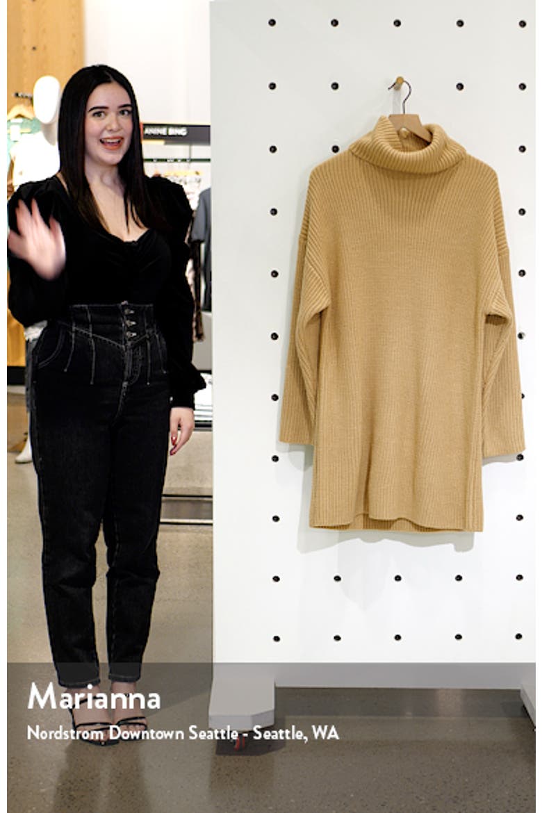 Culver Turtleneck Long Sleeve Sweater Dress video