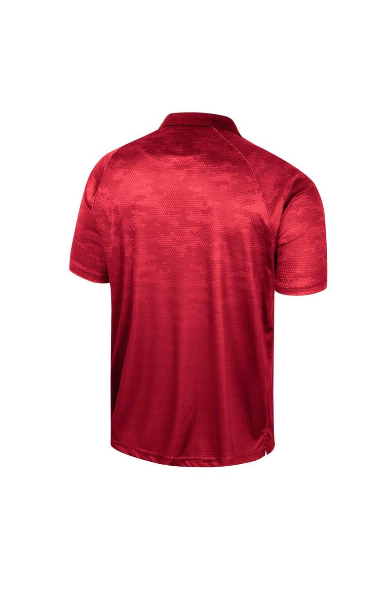 COLOSSEUM Men's Colosseum Red Utah Utes Honeycomb Raglan Polo, Alternate, color, Red