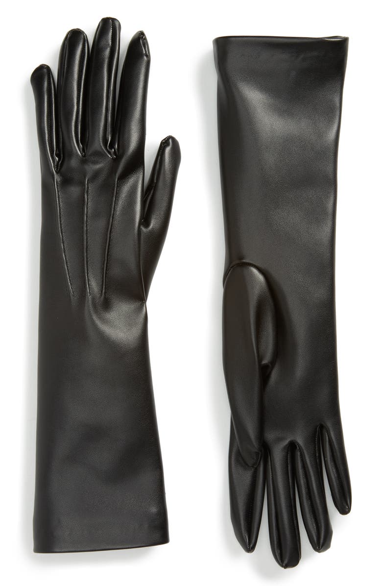 Stella McCartney Faux Leather Gloves, Main, color,