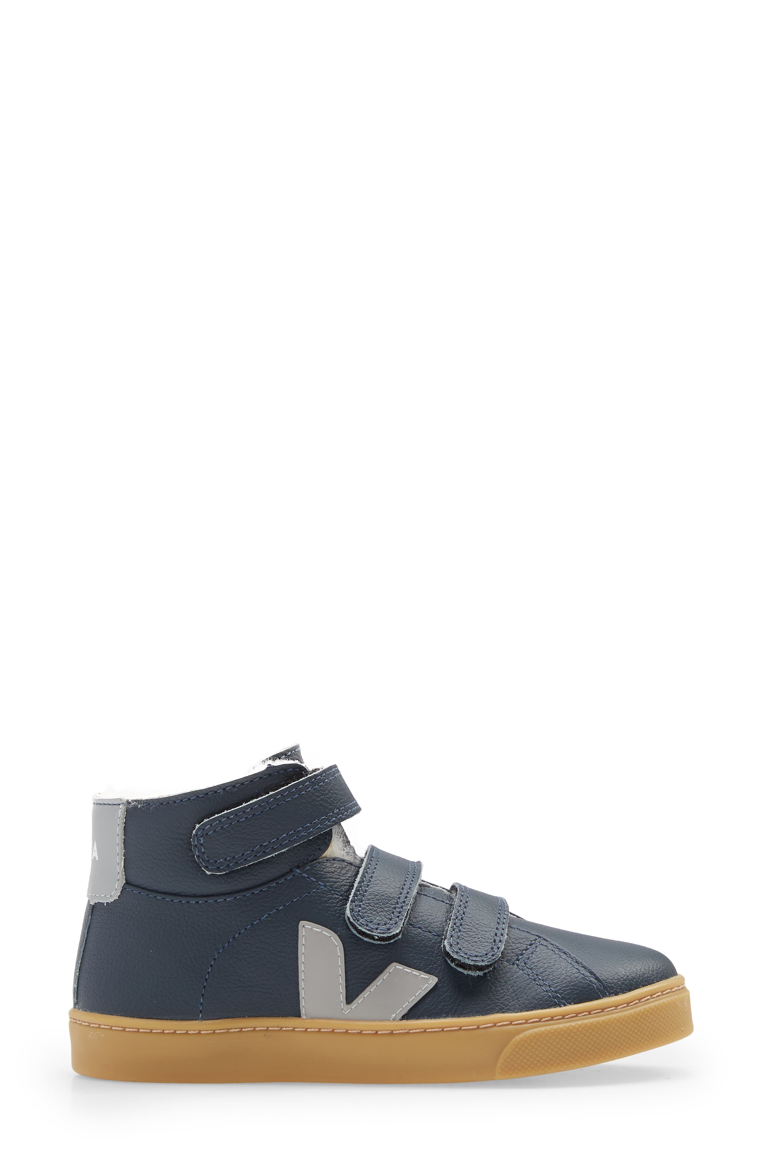 Esplar Genuine Shearling Lined Mid Top Sneaker, Alternate, color, CHROMEFREE