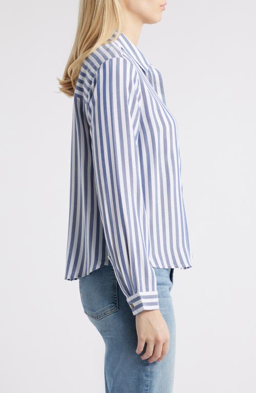 BEACHLUNCHLOUNGE BEACHLUNCHLOUNGE CANDACE STRIPE BUTTON-UP SHIRT 