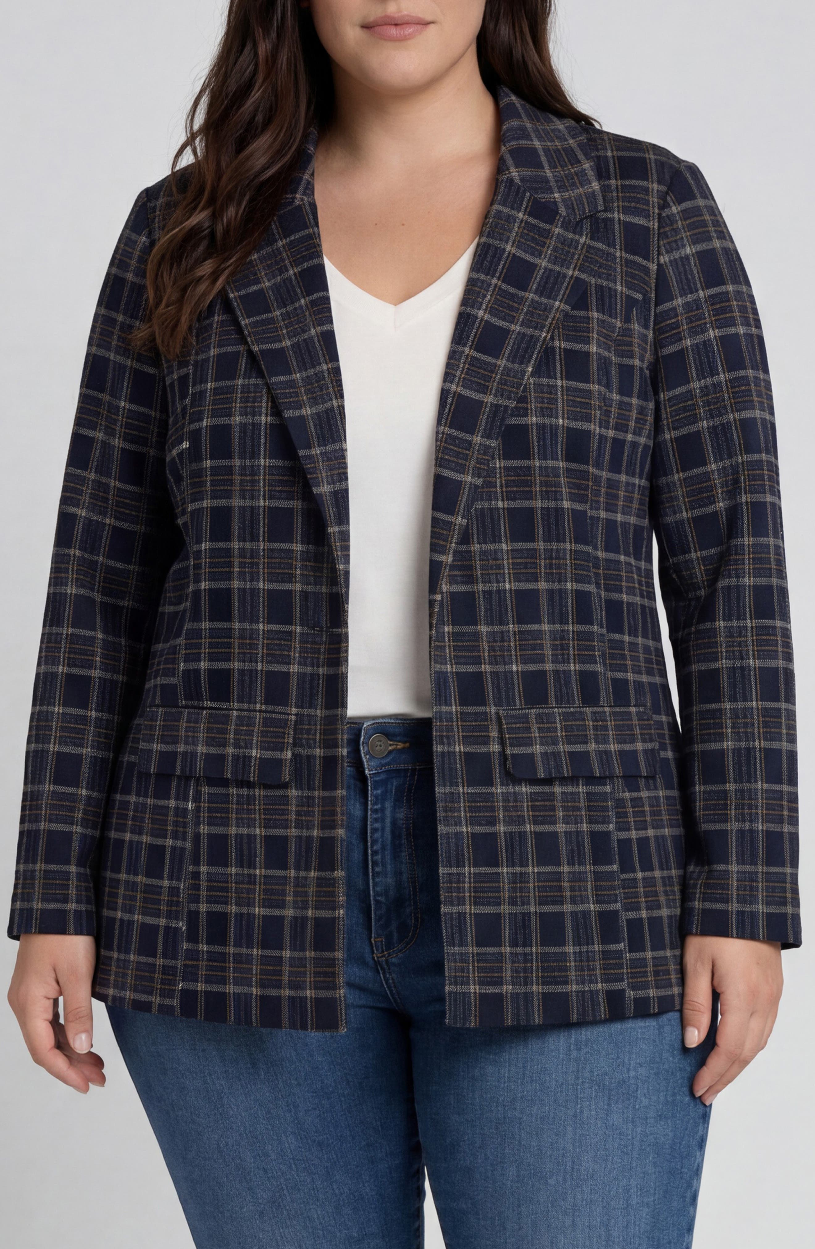 selected NAVY/ TAN PLAID