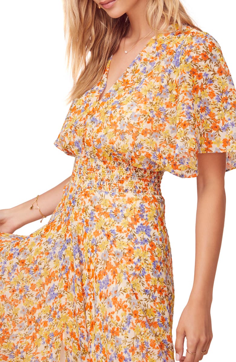 ASTR the Label Sophronia Floral Print Maxi Dress, Alternate, color, 