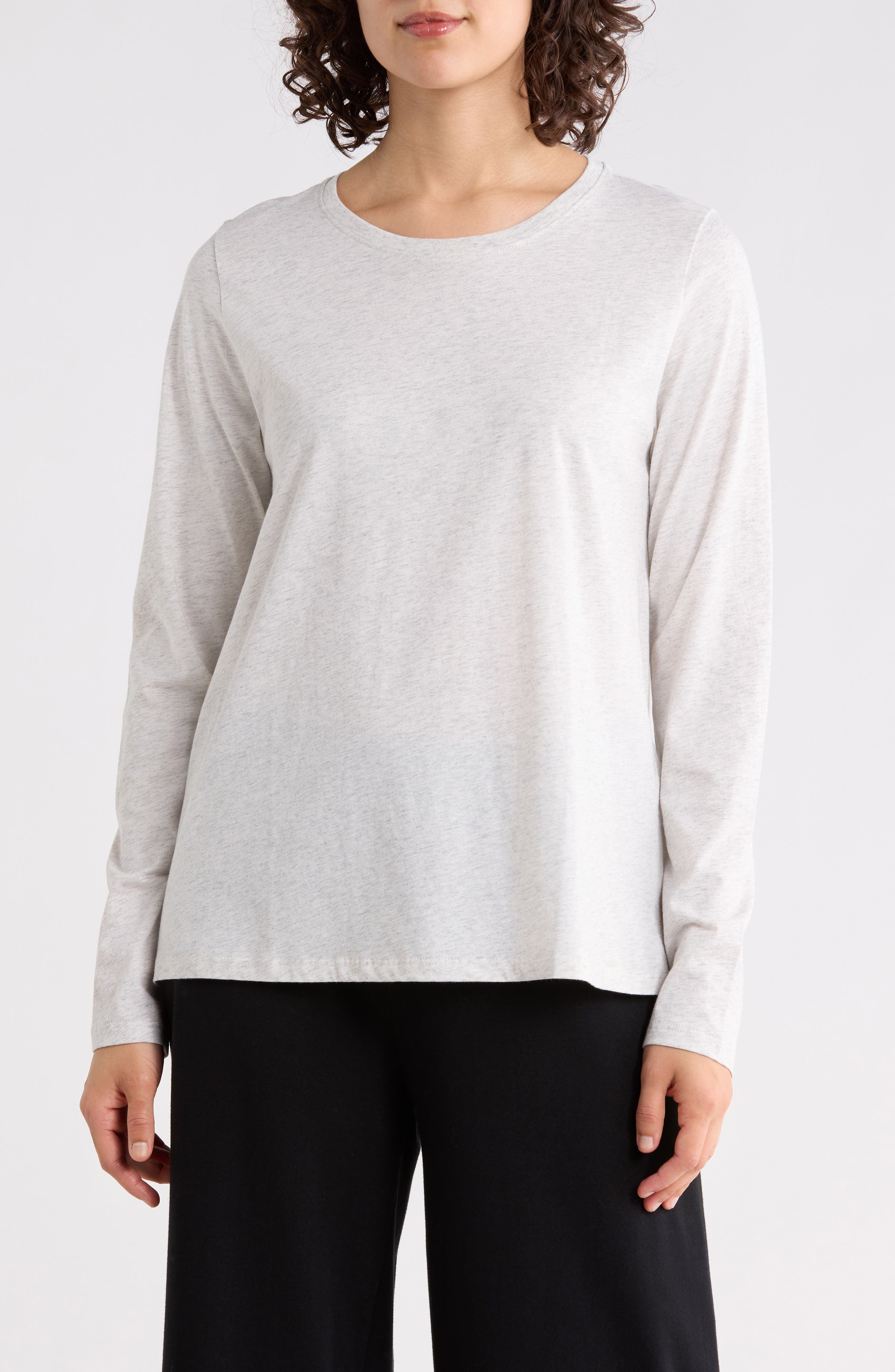 Eileen Fisher Organic Cotton Long Sleeve T-Shirt