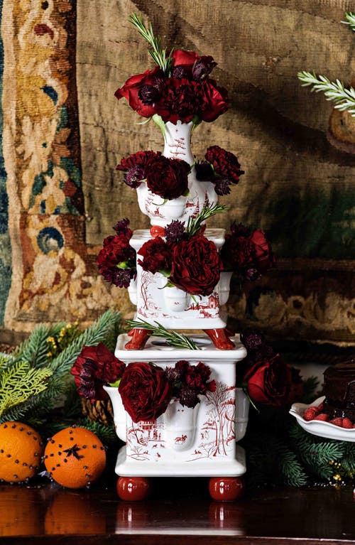 Juliska Country Estate Winter Frolic 11" Tulipiere Tower In Multi