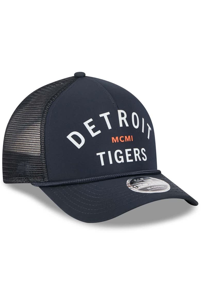 Men's New Era  Navy Detroit Tigers Minimalist 9FORTY A-Frame Adjustable Hat, Alternate, color, Navy