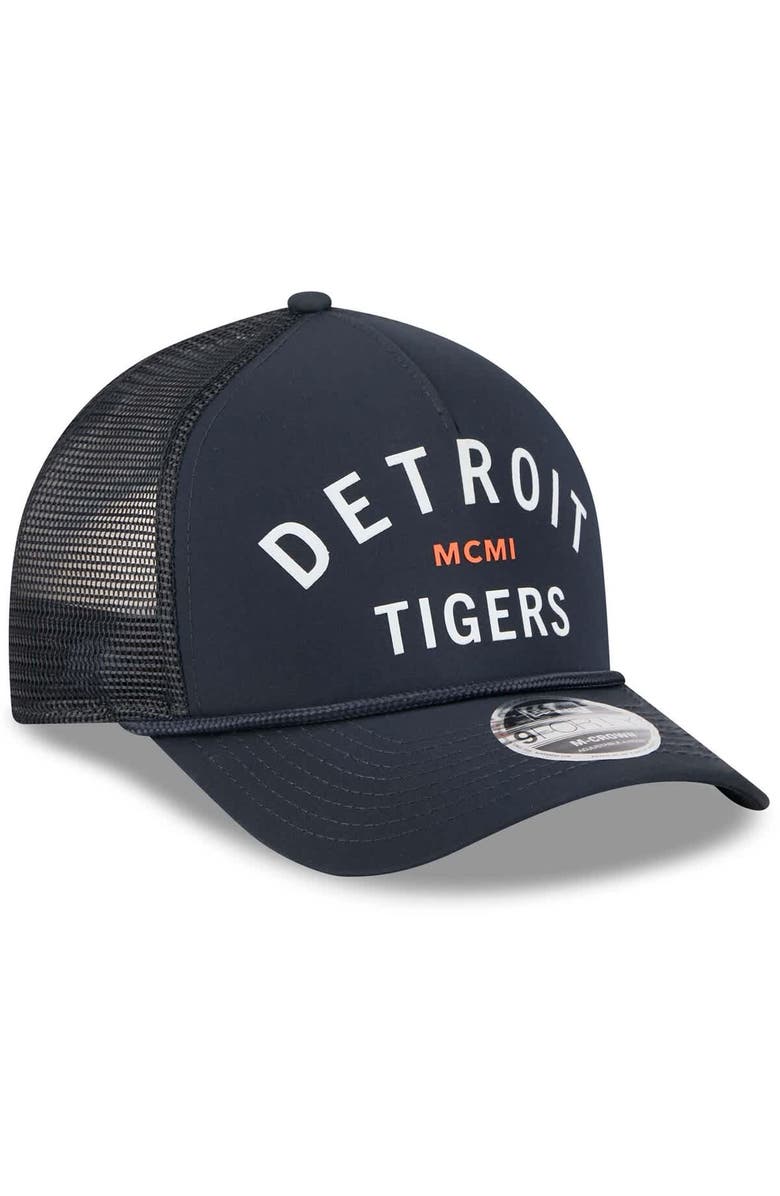 New Era Men's New Era Navy Detroit Tigers Minimalist 9FORTY A-Frame Adjustable Hat, Alternate, color, Navy