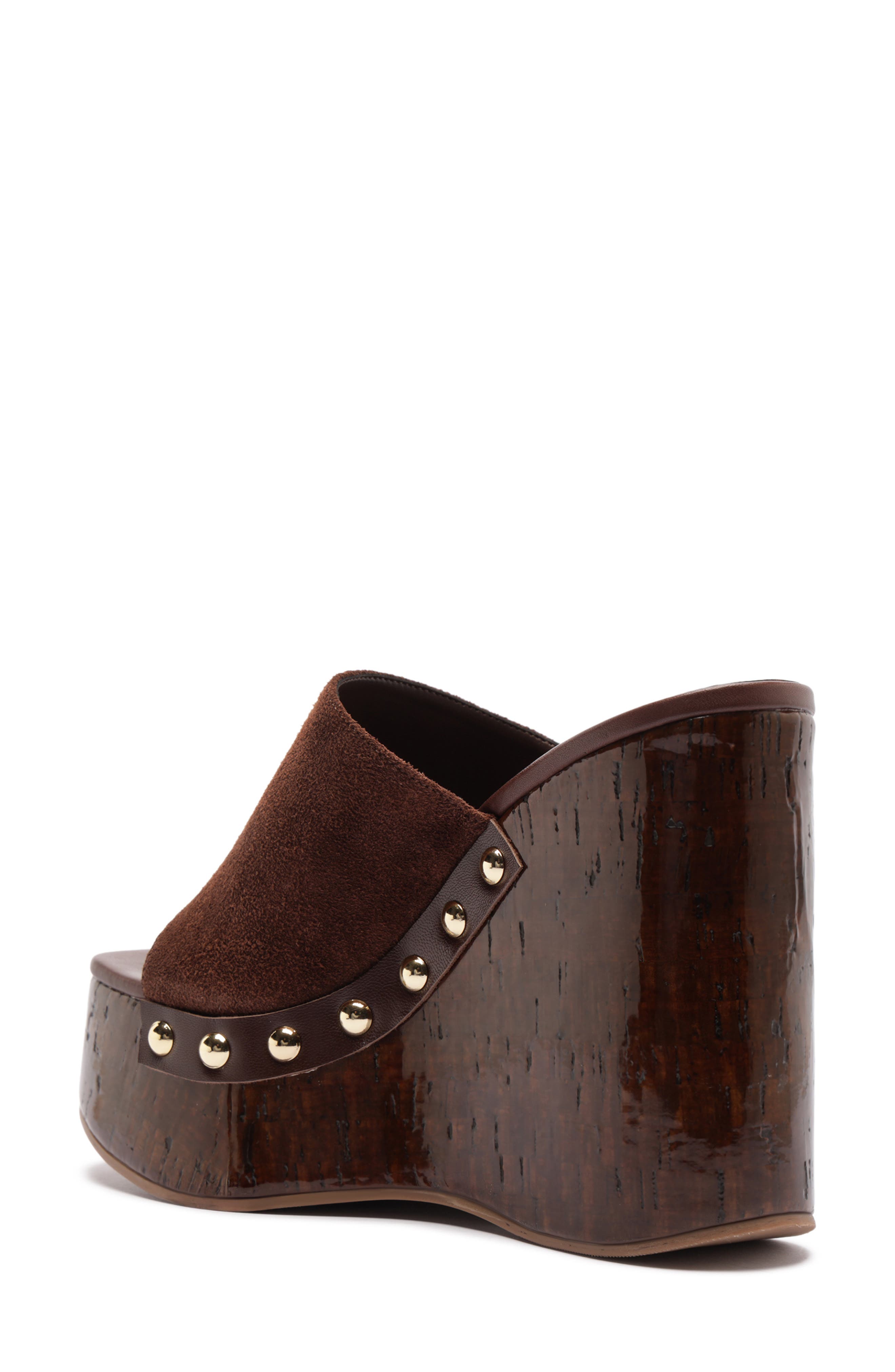 Schutz Dalle Platform Wedge Sandal, Alternate, color, Root Brown