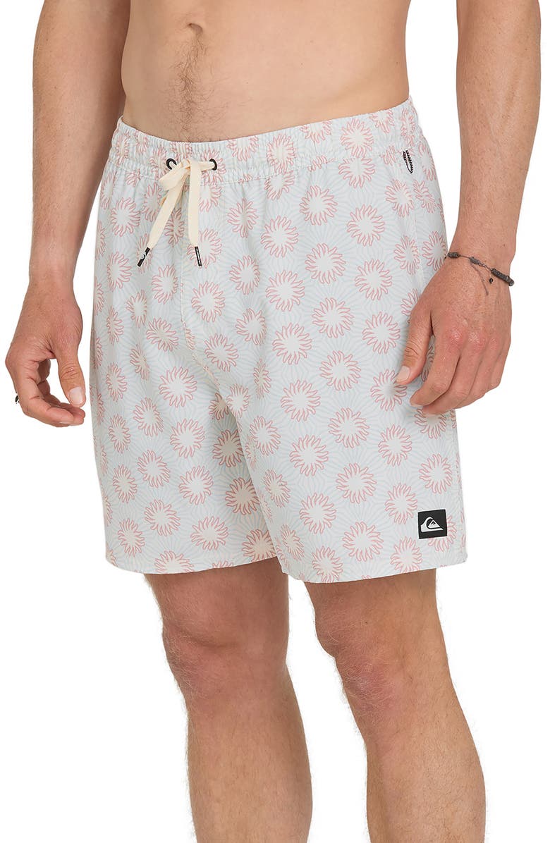 Quiksilver Ocean Mayhem Volley Swim Trunks, Alternate, color, Bone White