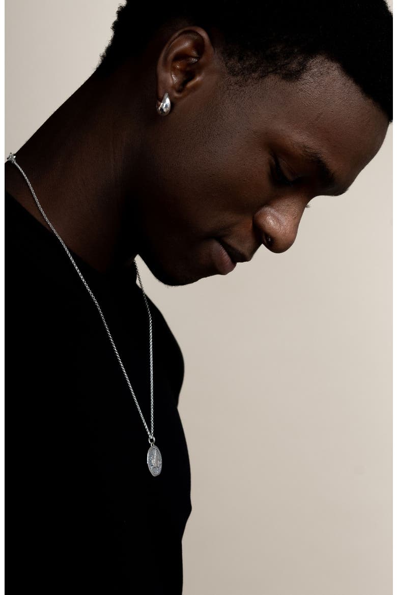 Men's 'Overcome and Thrive' Pegasus Talisman Necklace, Alternate, color, Sterling Silver