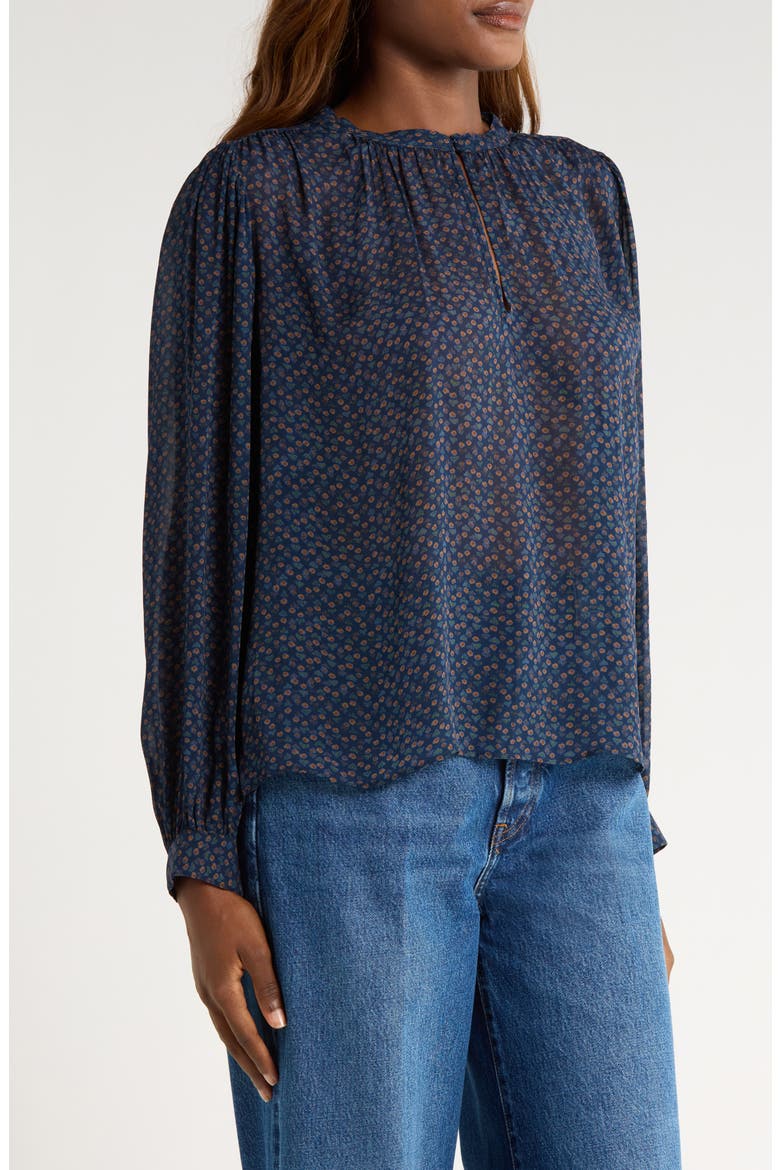 Bibiana Print Top, Alternate, color, NAVY MULTI