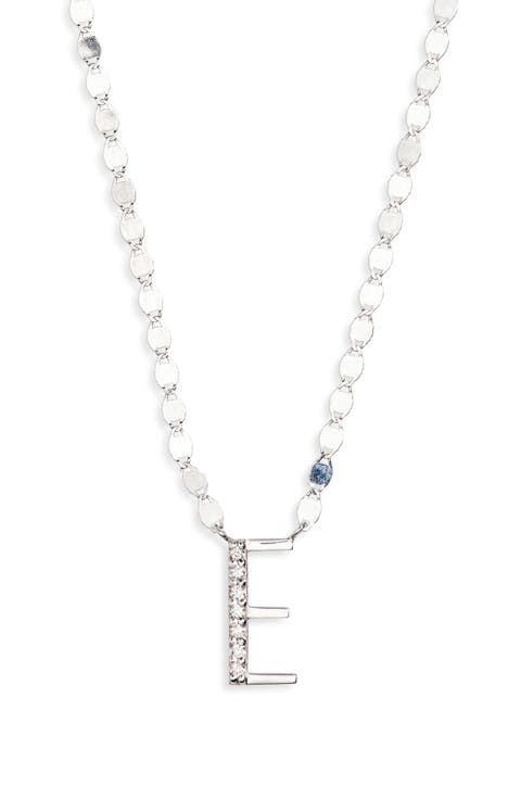 14K Gold Diamond Initial Pendant Necklace