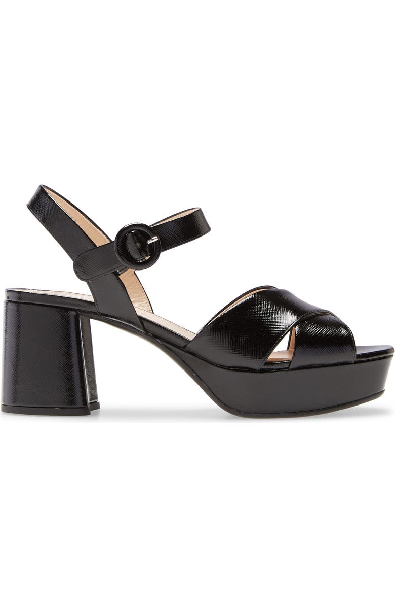 Prada Crisscross Platform Sandal, Alternate, color,