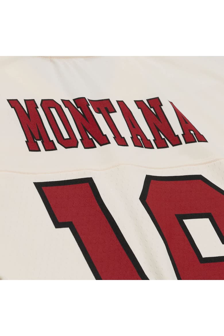 Women's Mitchell & Ness Joe Montana Cream San Francisco 49ers Retired Player Cropped Fashion Jersey, Alternate, color, Cream