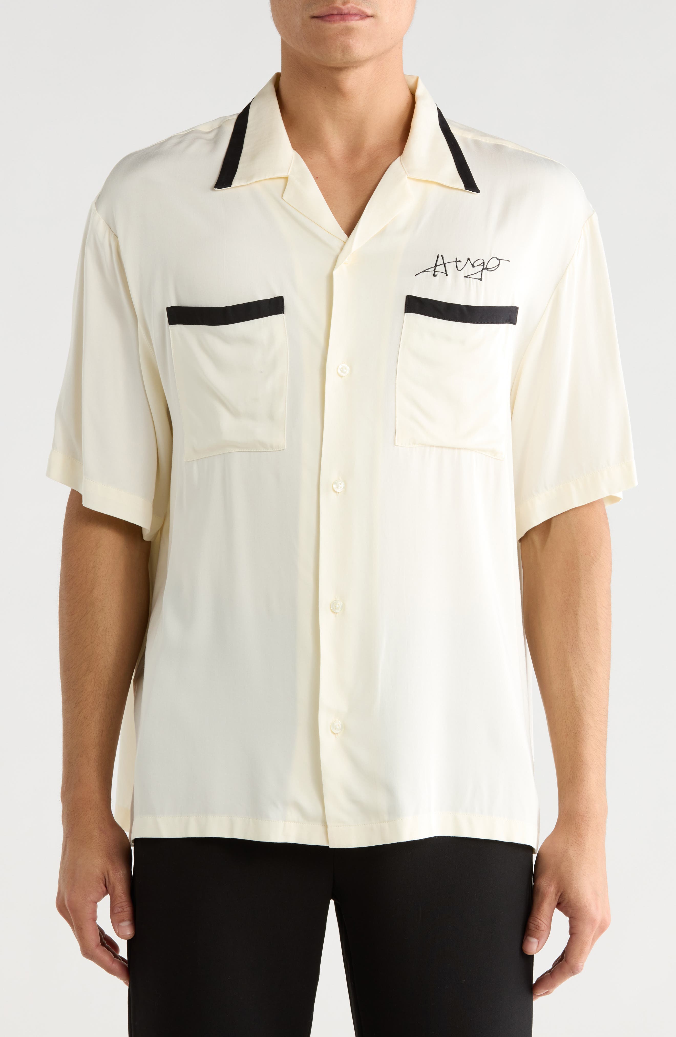 BOSS Efino Short Sleeve Button-Up Shirt